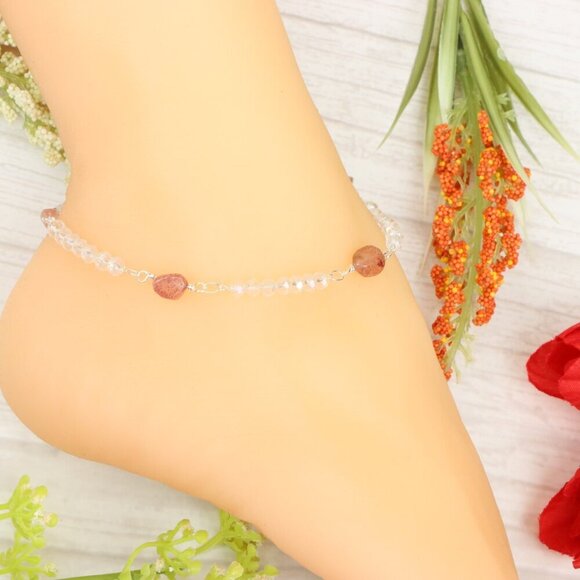 "Handmade Anklet – Elegant & Delicate Jewelry for Women | UNVRC1352 - Picture 5 of 10